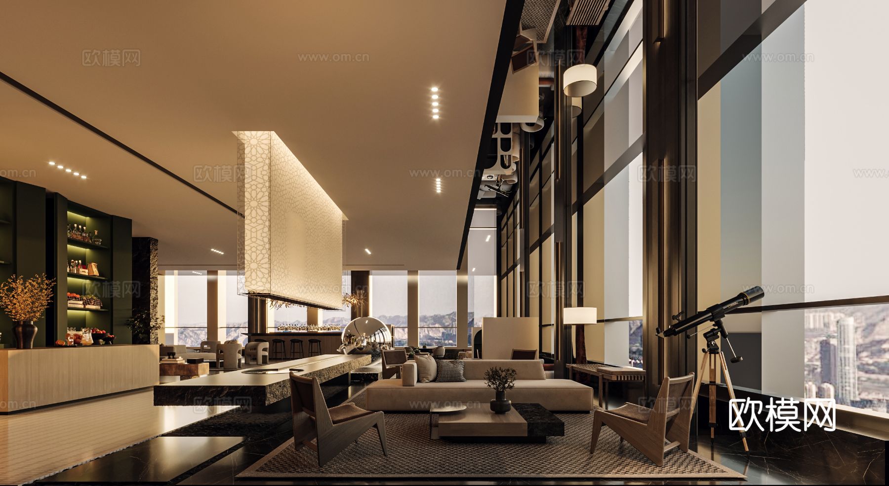 酒店民宿设计效果图下载（渲染图6）