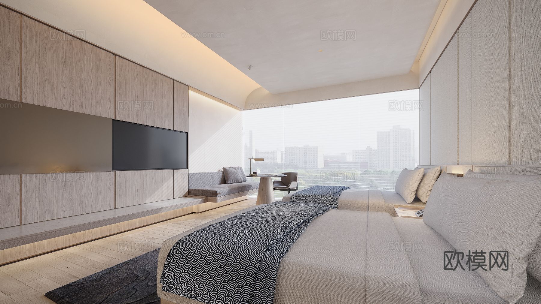 酒店大堂 民宿设计效果图下载（渲染图7）