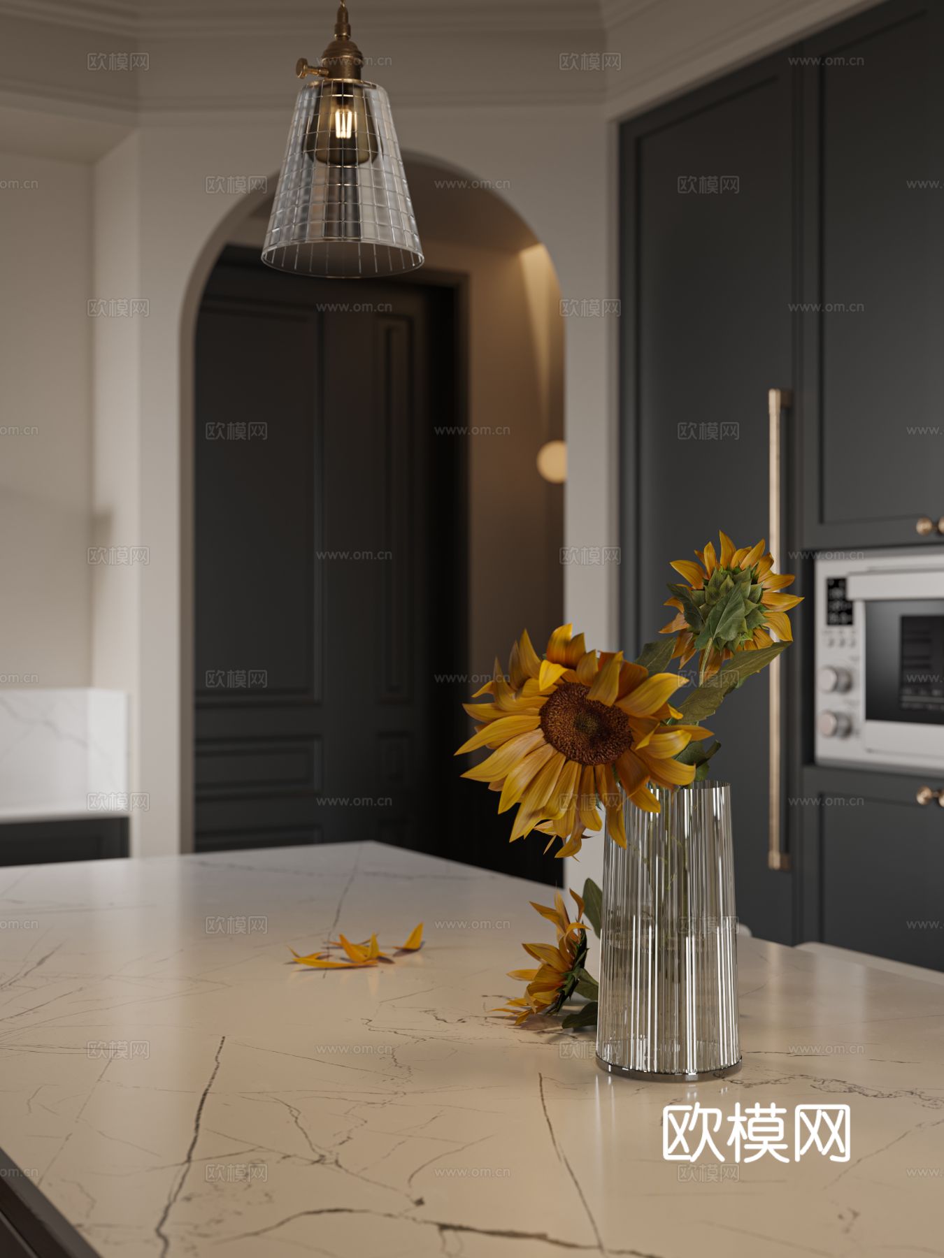 宋式新中式大平层家装风格效果图下载（渲染图2）