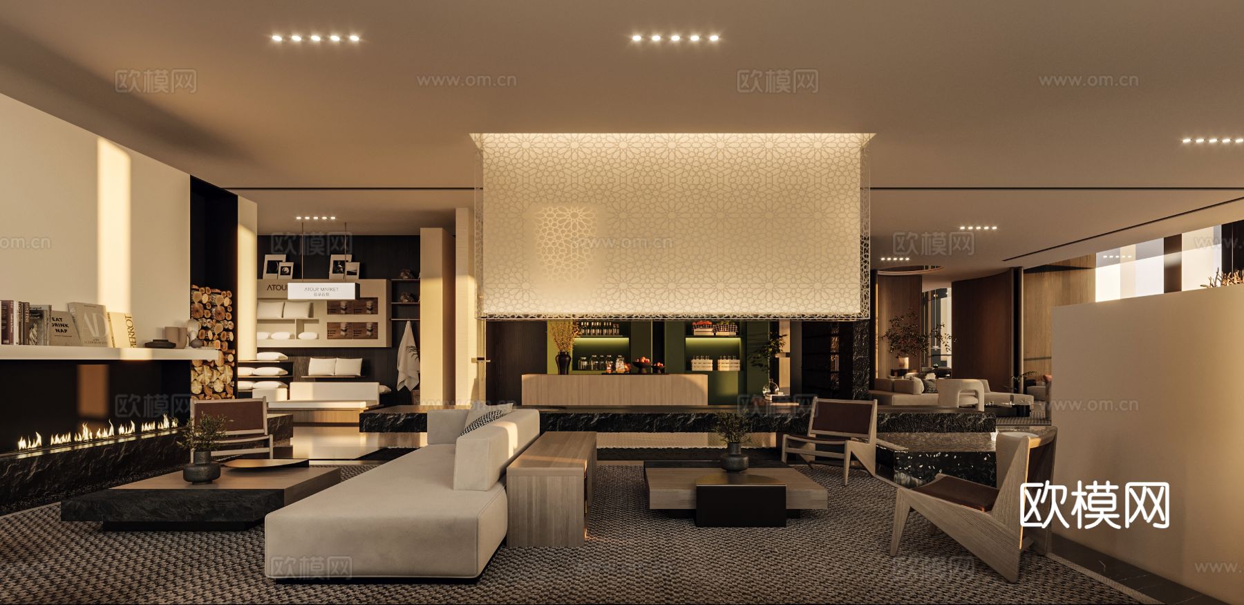 酒店民宿设计效果图下载（渲染图4）