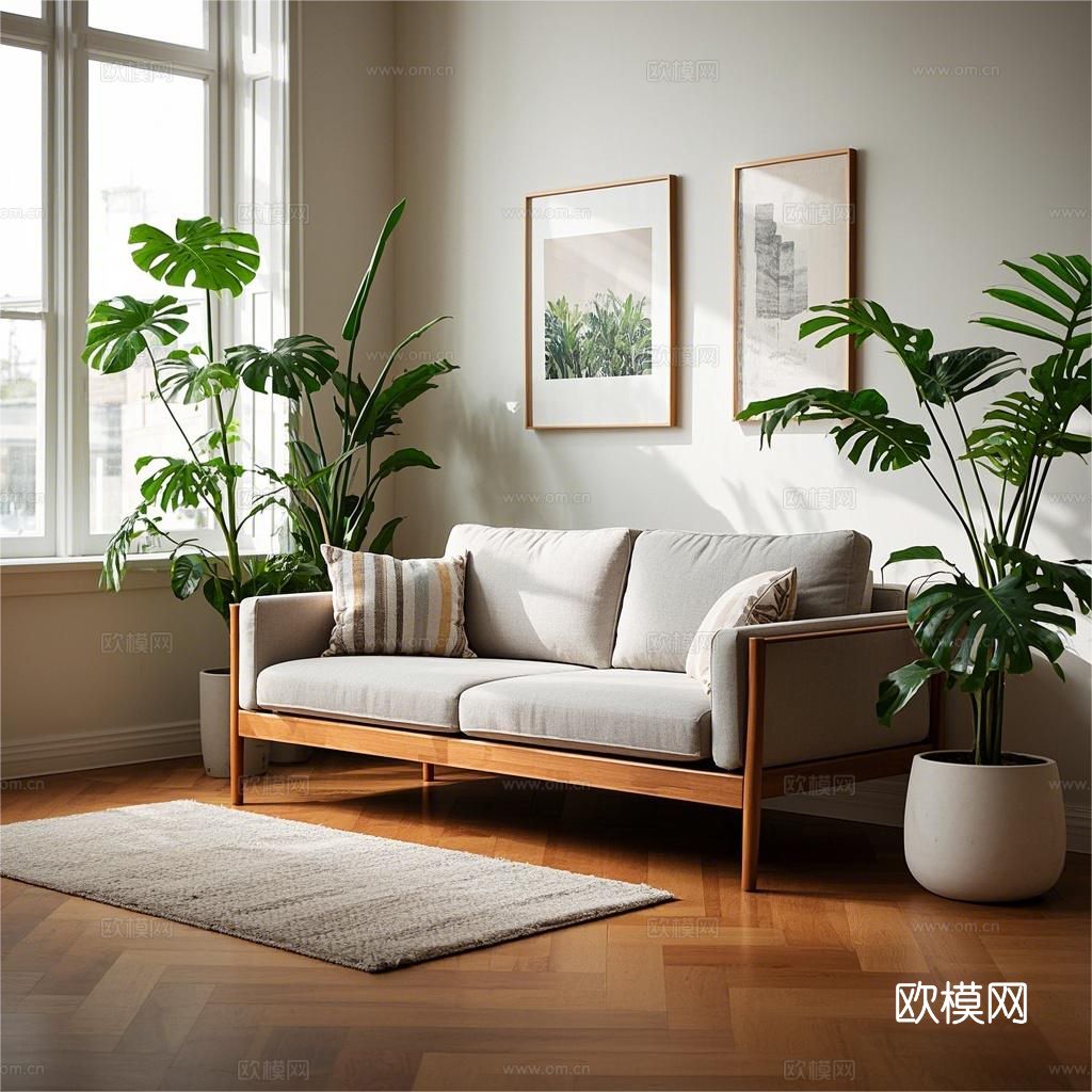 客厅布艺双人沙发