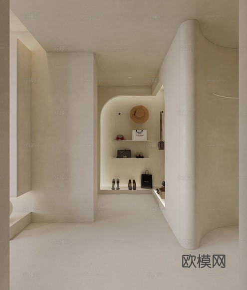 現(xiàn)代極簡(jiǎn)大平層 客廳臥室餐廳效果圖下載(渲染圖11)