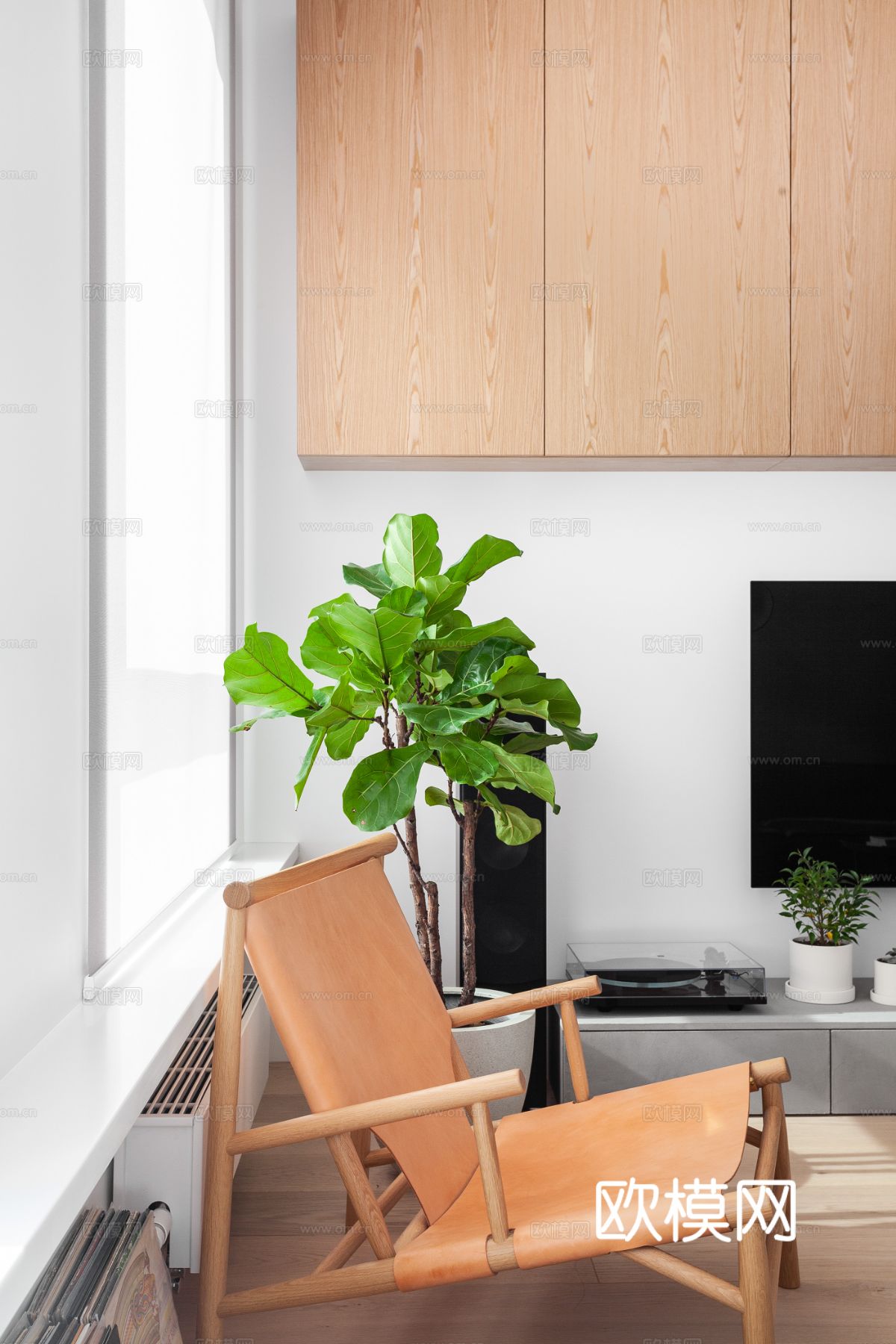 现代极简小公寓设计 客厅卧室 餐厅 高级灰效果图下载（渲染图10）