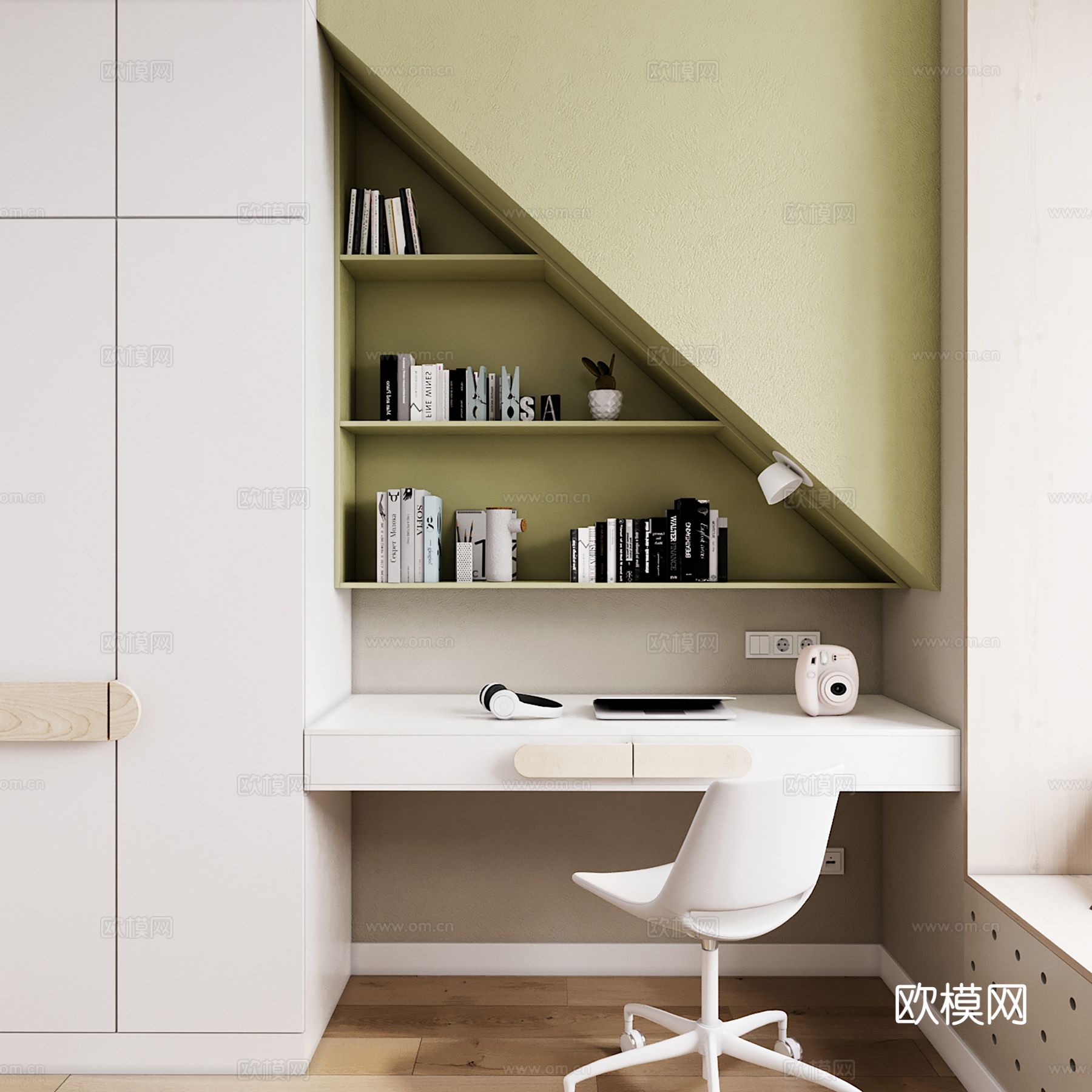 现代极简大平层家装设计 客厅卧室 餐厅 高级灰效果图下载（渲染图12）