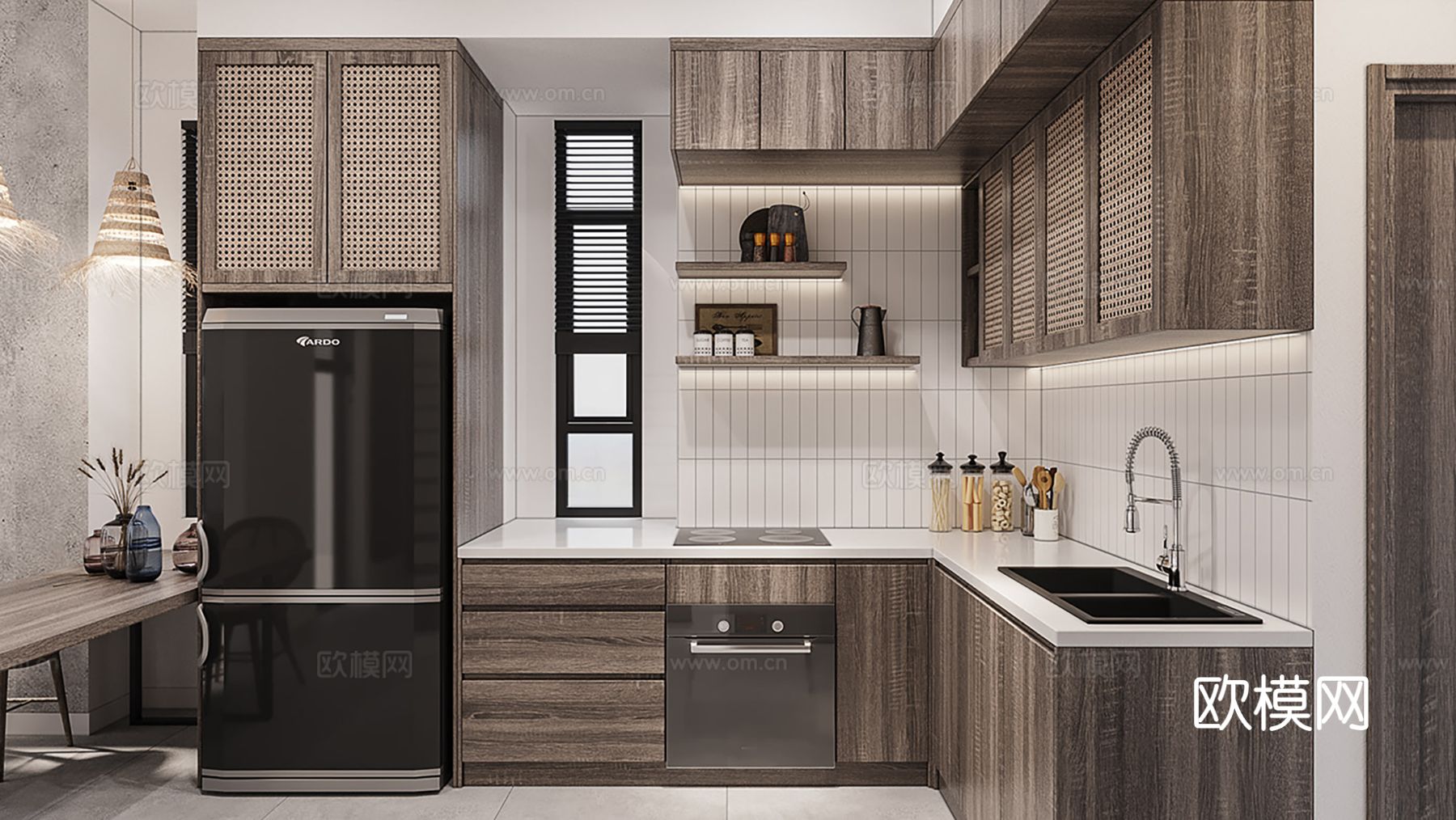 现代极简大平层家装设计 客厅卧室 餐厅 高级灰效果图下载（渲染图4）