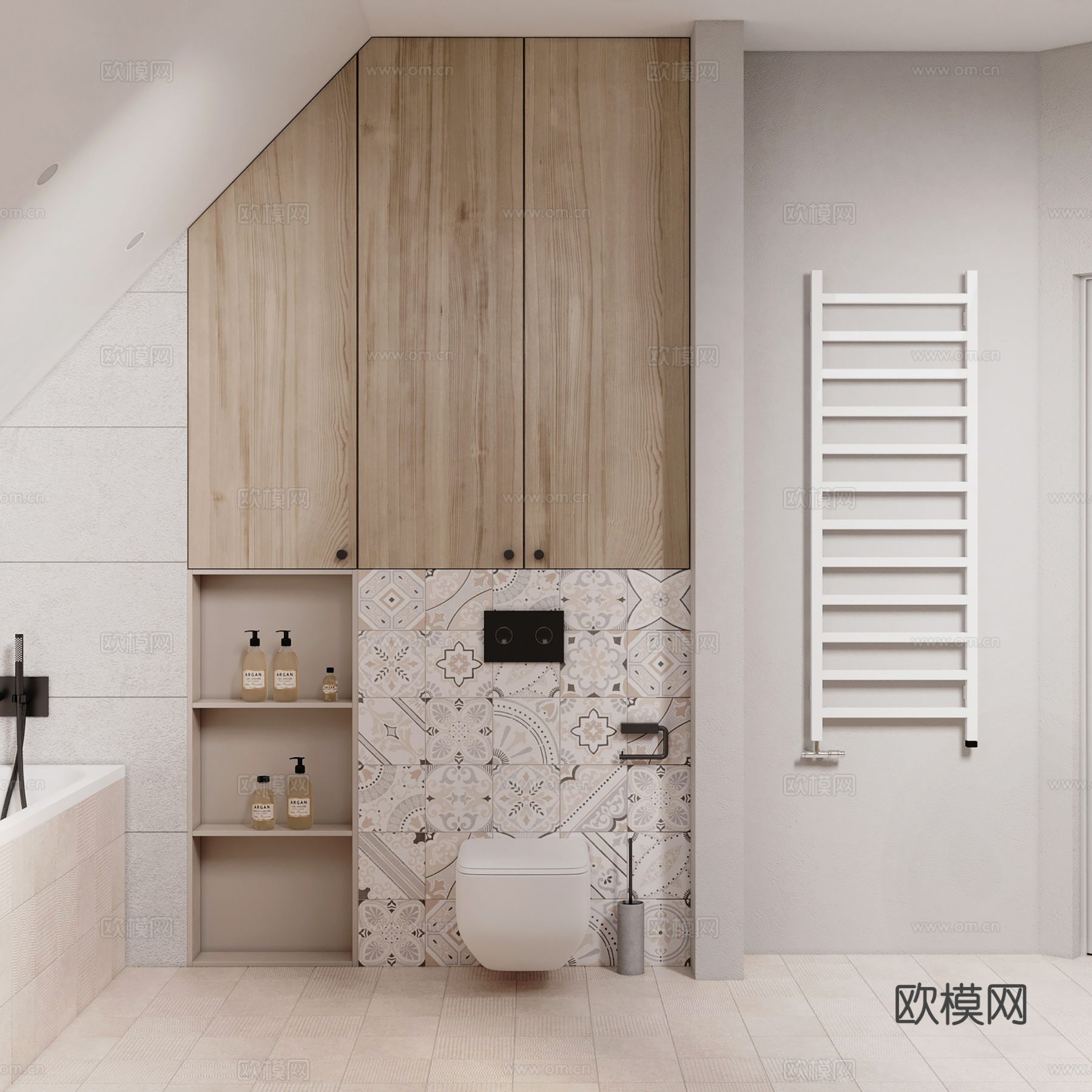 现代极简大平层家装设计 客厅卧室 餐厅 高级灰效果图下载（渲染图14）