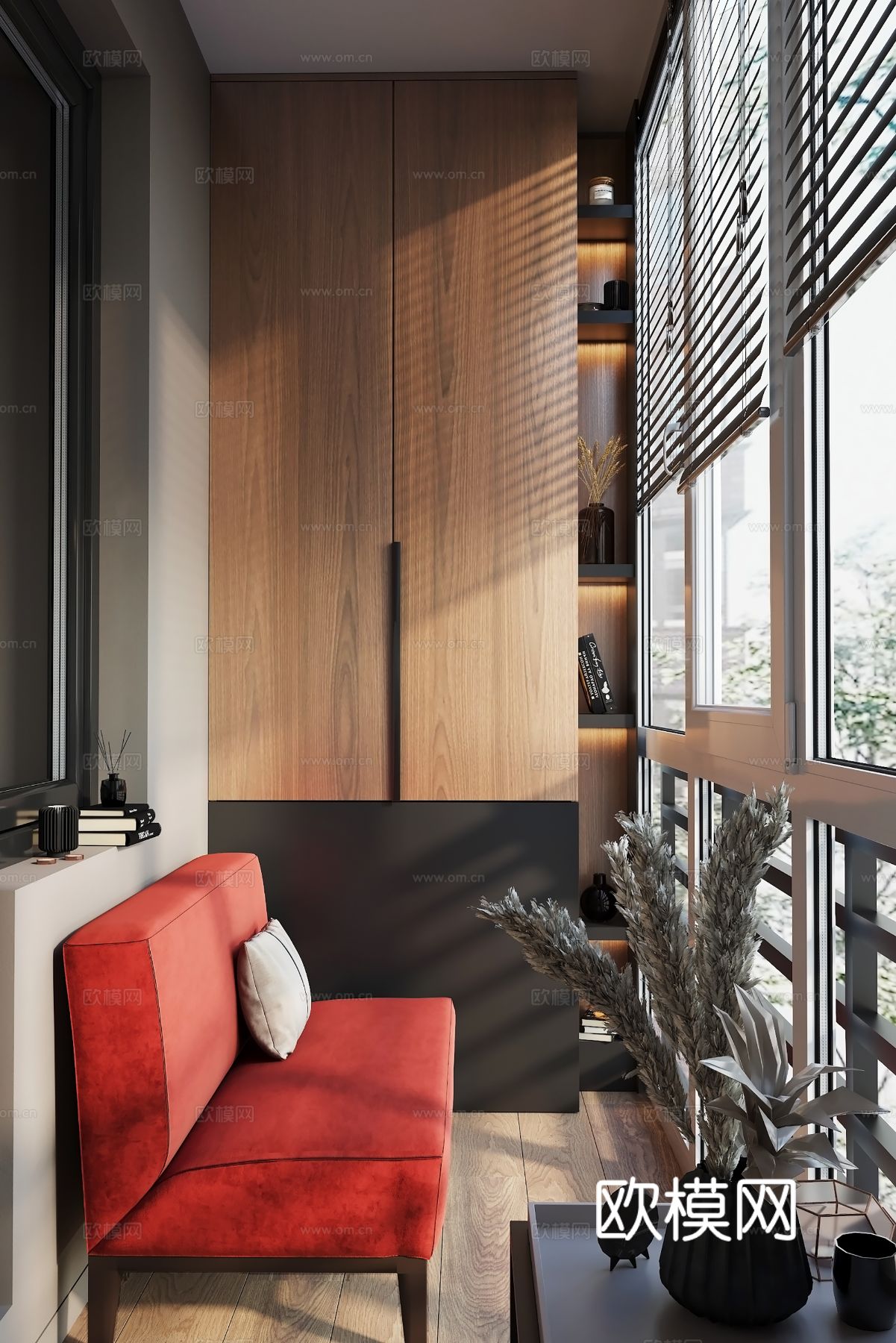 现代极简大平层家装设计 餐厅 卧室 客厅 高级灰效果图下载（渲染图8）