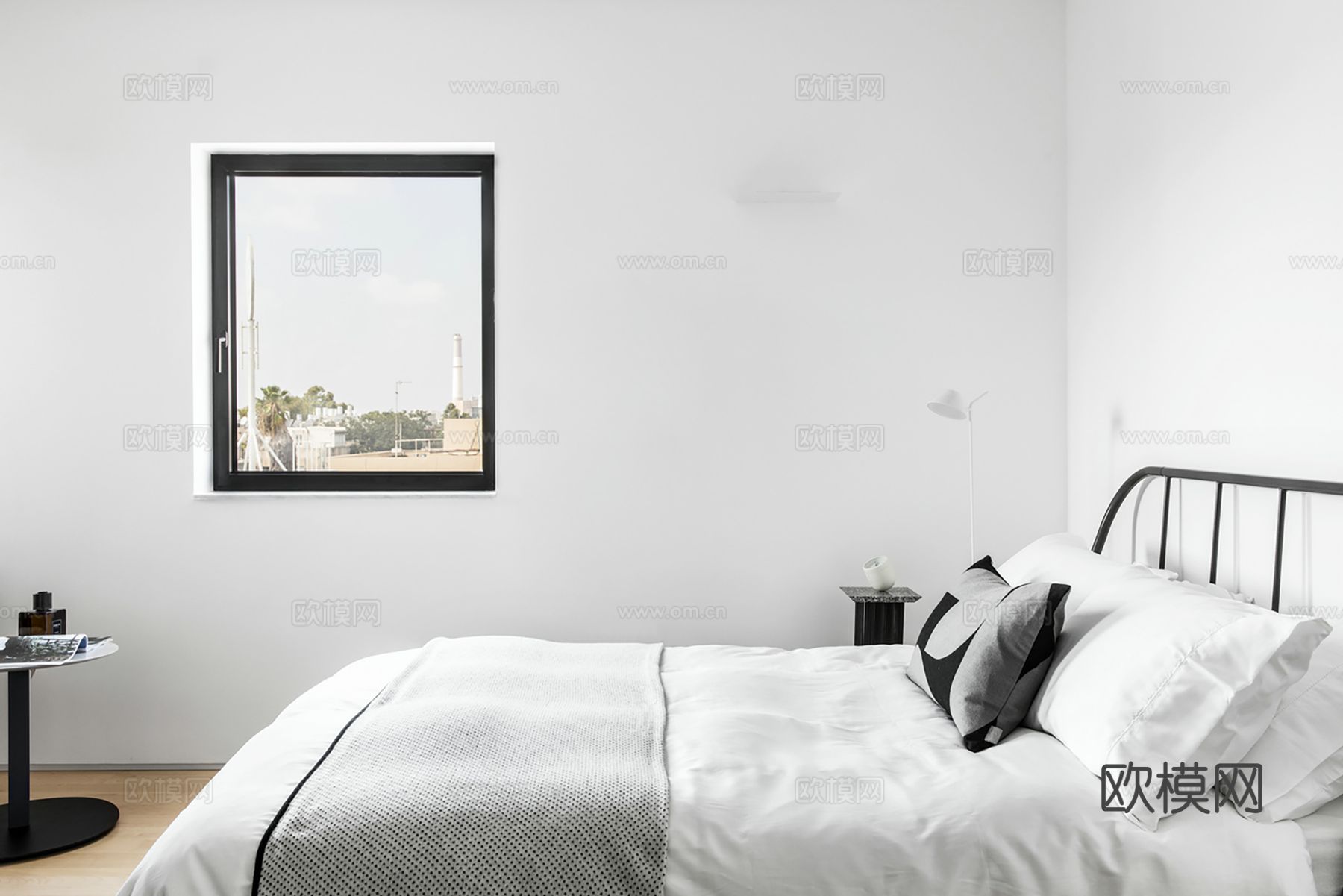 现代极简大平层家装设计 餐厅 卧室 客厅 高级灰效果图下载（渲染图6）