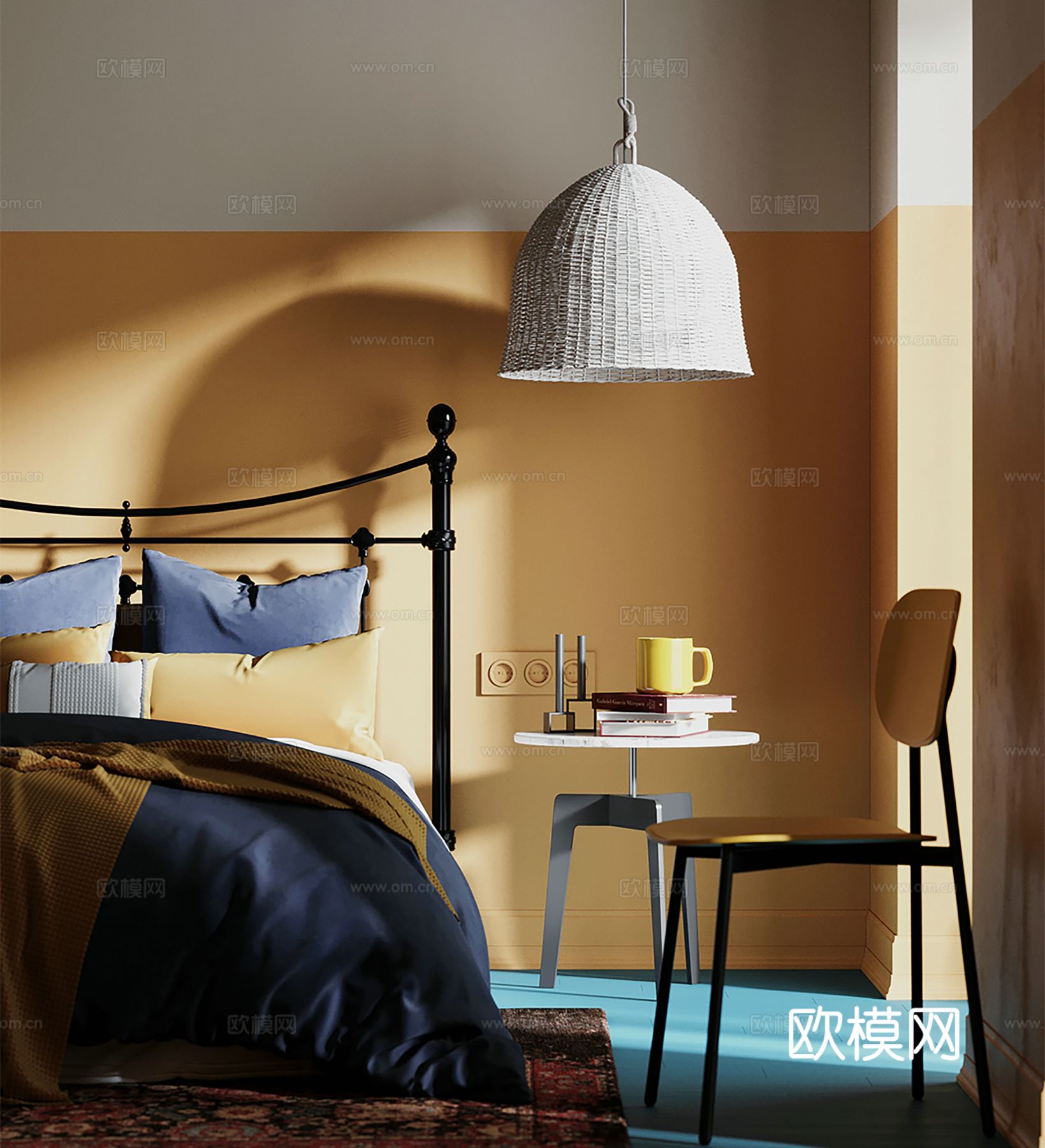 现代极简大平层家装设计 餐厅 卧室 客厅 高级灰效果图下载（渲染图6）