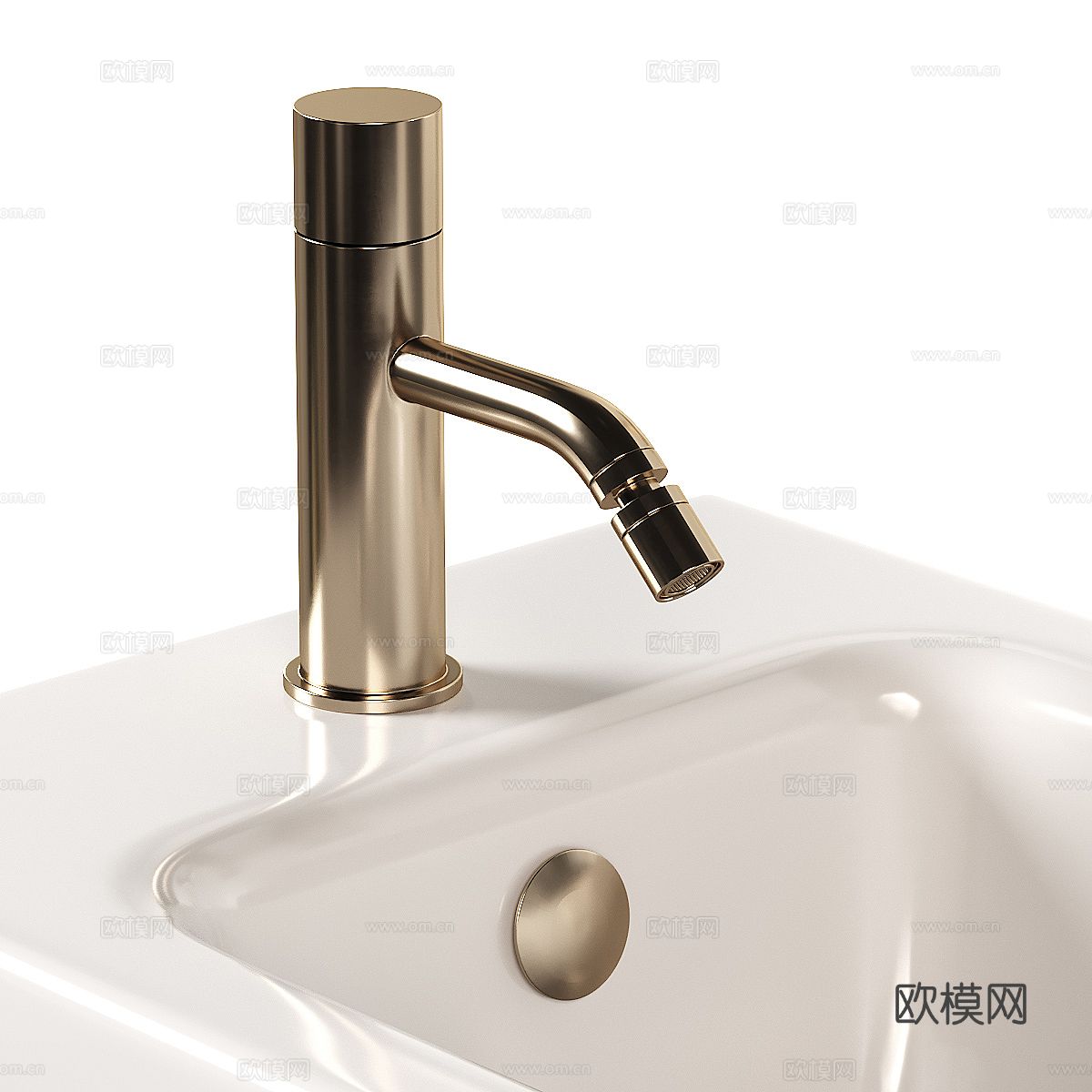 现代轻奢马桶 坐浴盆3d模型