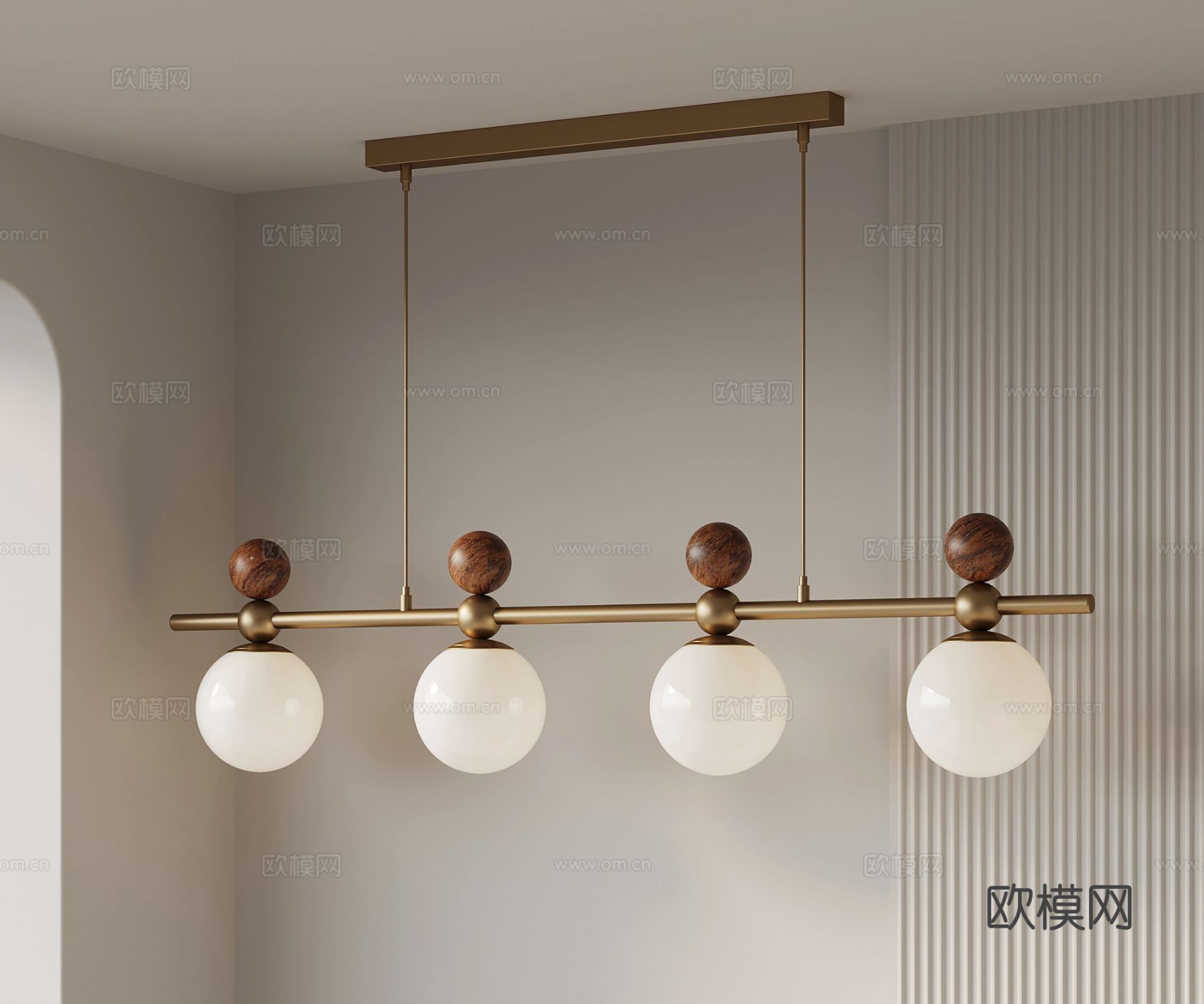 吊灯 法式中古吊灯 餐厅吊灯 多头吊灯3d模型