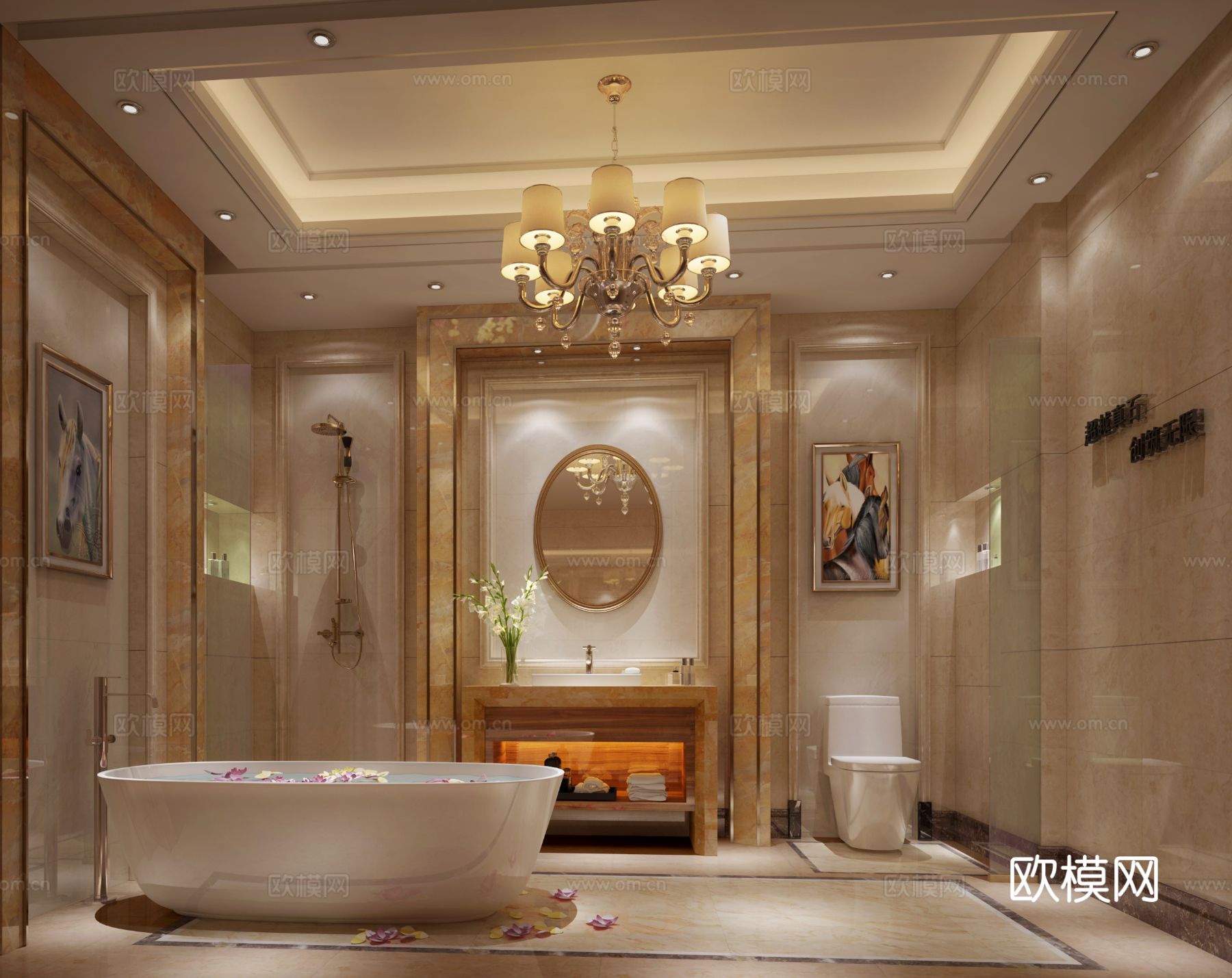 欧式室内展厅样板间设计效果图下载（渲染图2）