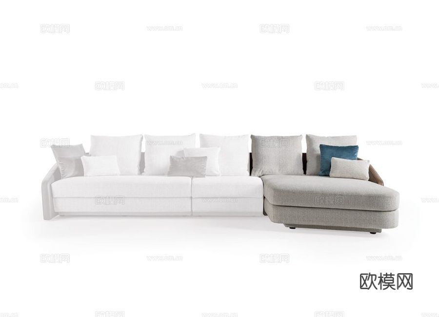 reflex 转角沙发3d模型下载（渲染图3）