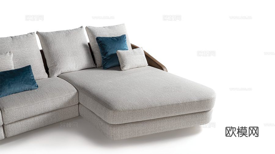 reflex 转角沙发3d模型下载（渲染图2）