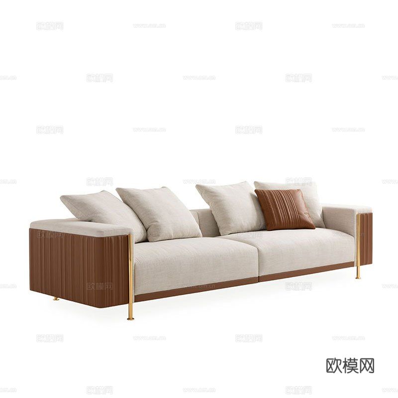 TRUSSARDI 双人沙发3d模型下载（渲染图1）