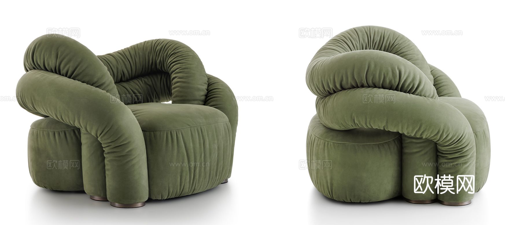 Rugiano ABBRACCIO单人沙发3d模型下载（渲染图2）