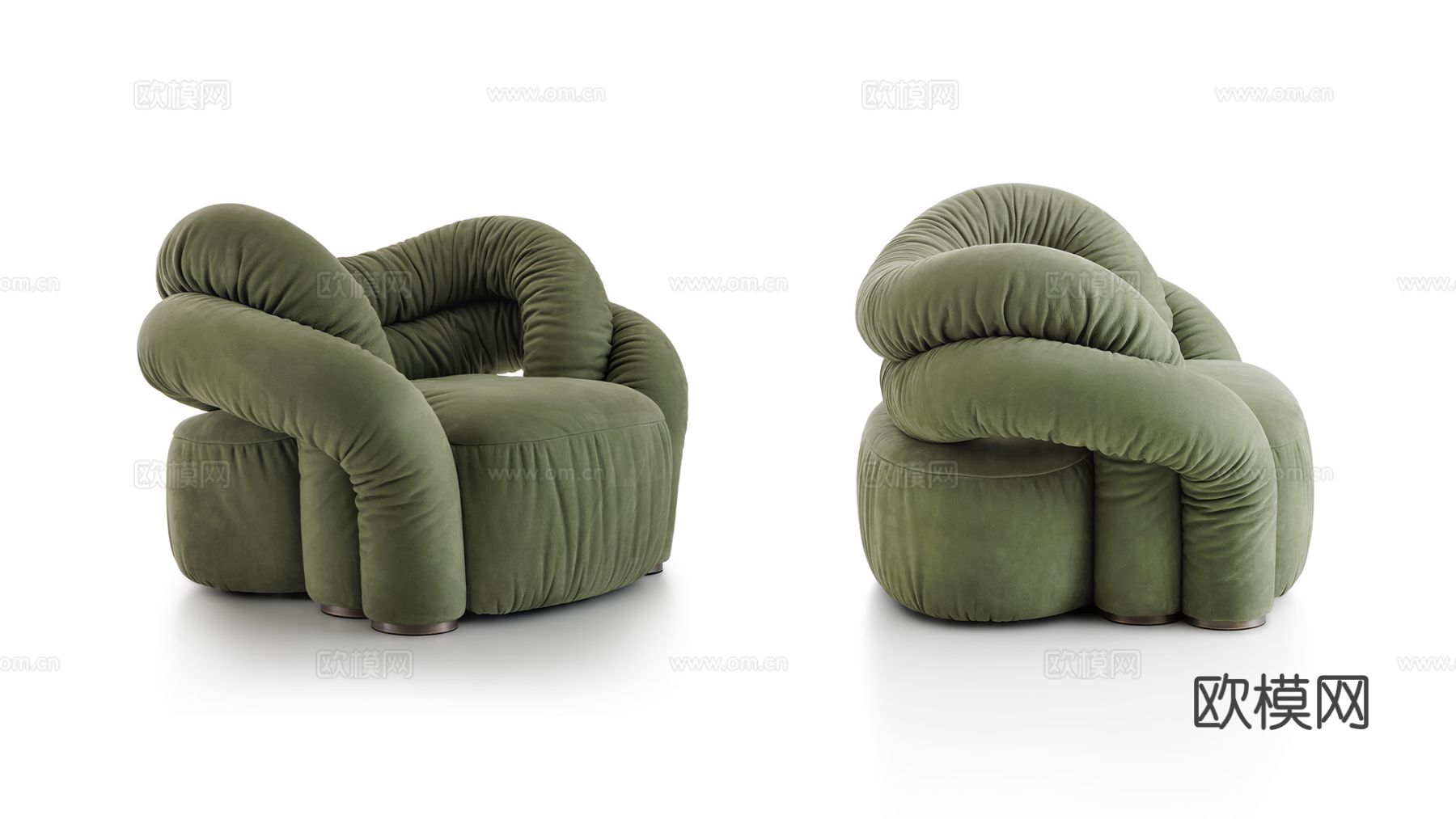 Rugiano ABBRACCIO单人沙发3d模型下载（渲染图3）