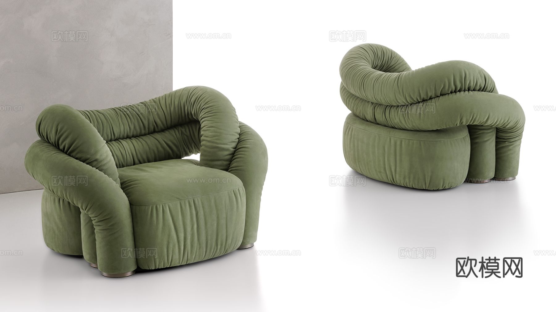 Rugiano ABBRACCIO单人沙发3d模型下载（渲染图5）