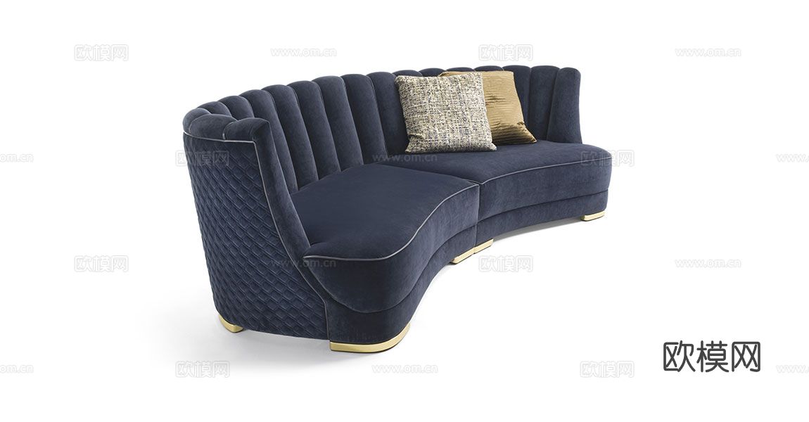 VF 意式弧形沙发3d模型下载（渲染图3）