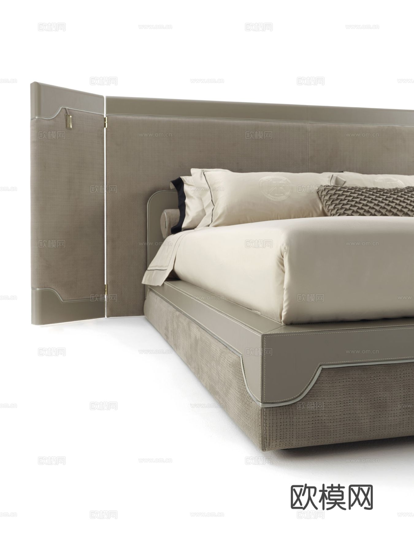 VF 意式双人床3d模型下载（渲染图2）