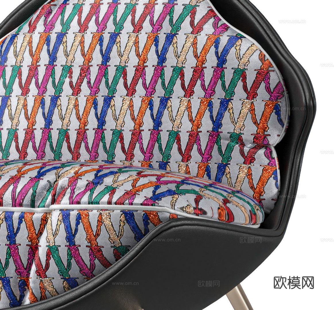 VERSACEA 花布椅子3d模型下载（渲染图5）