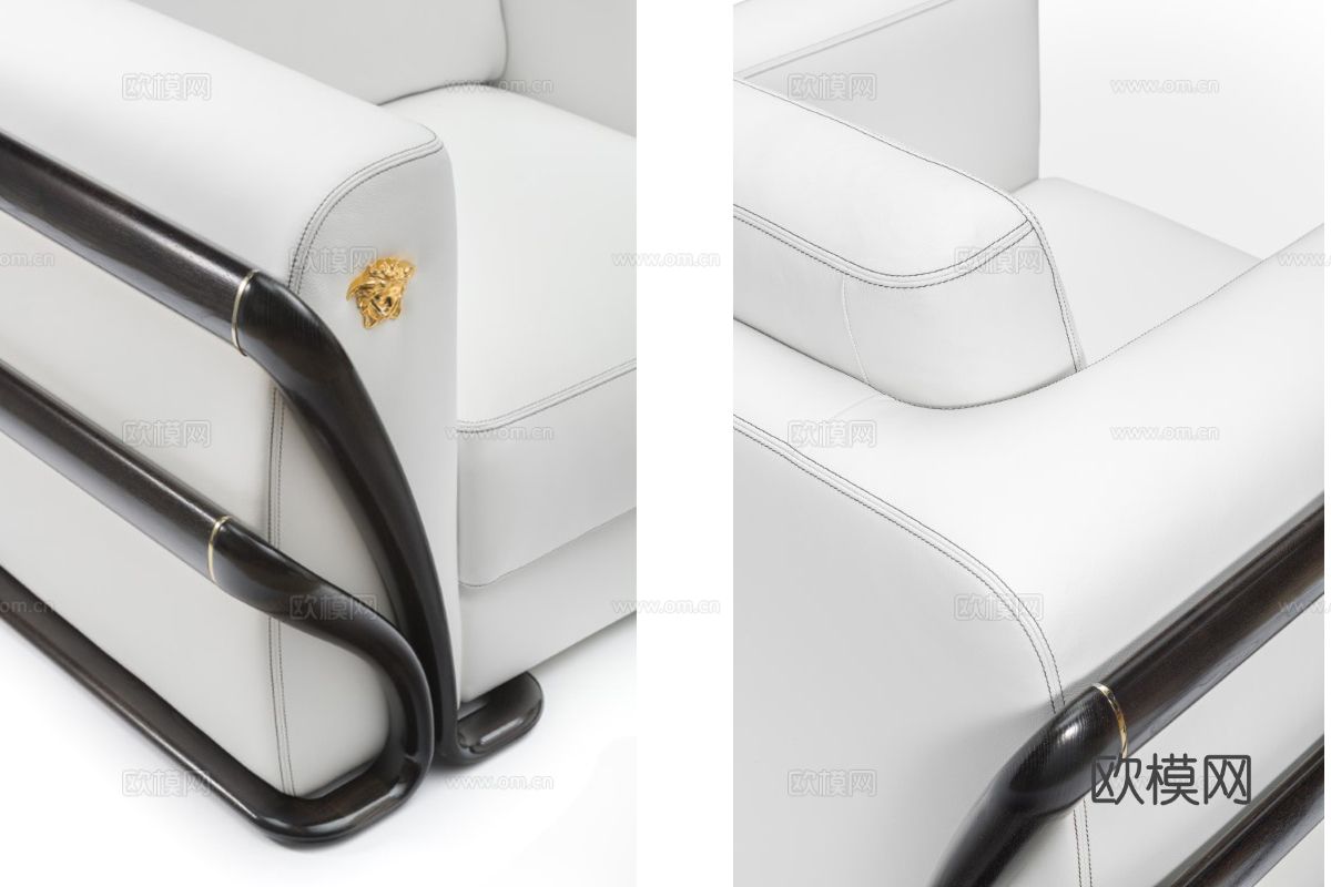 VERSACEA 意式多人沙发3d模型下载（渲染图3）