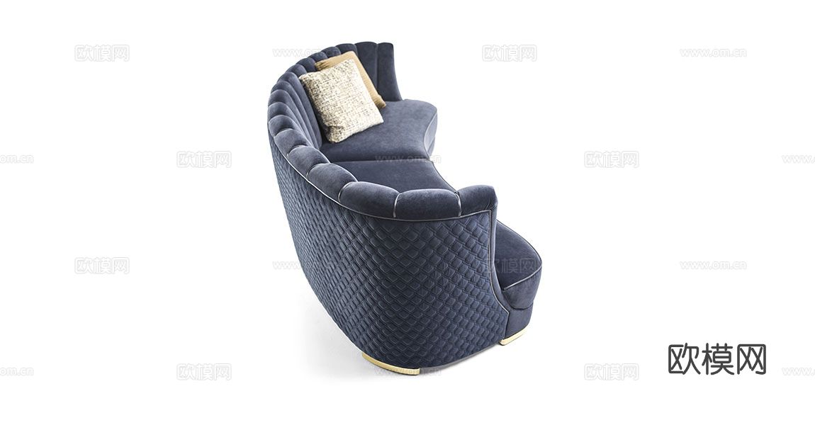 VF 意式弧形沙发3d模型下载（渲染图5）