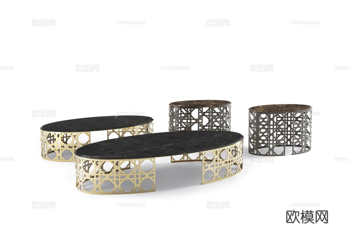 VF 意式组合茶几3d模型下载（渲染图1）