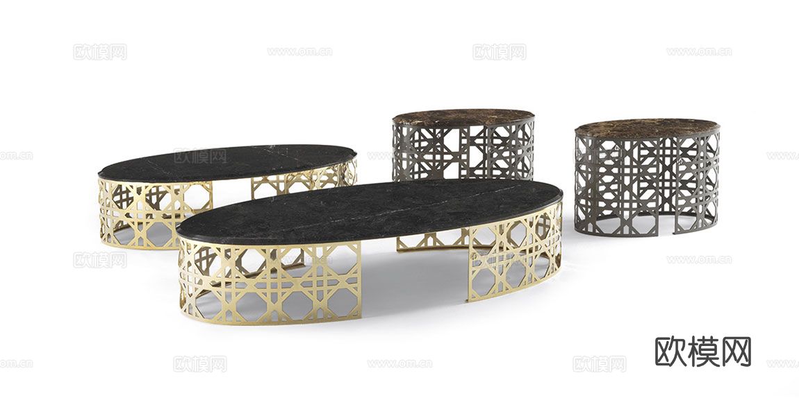 VF 意式组合茶几3d模型下载（渲染图2）