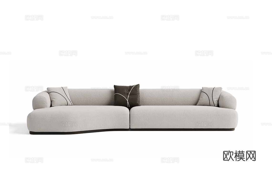 VF 意式双人沙发3d模型下载（渲染图1）