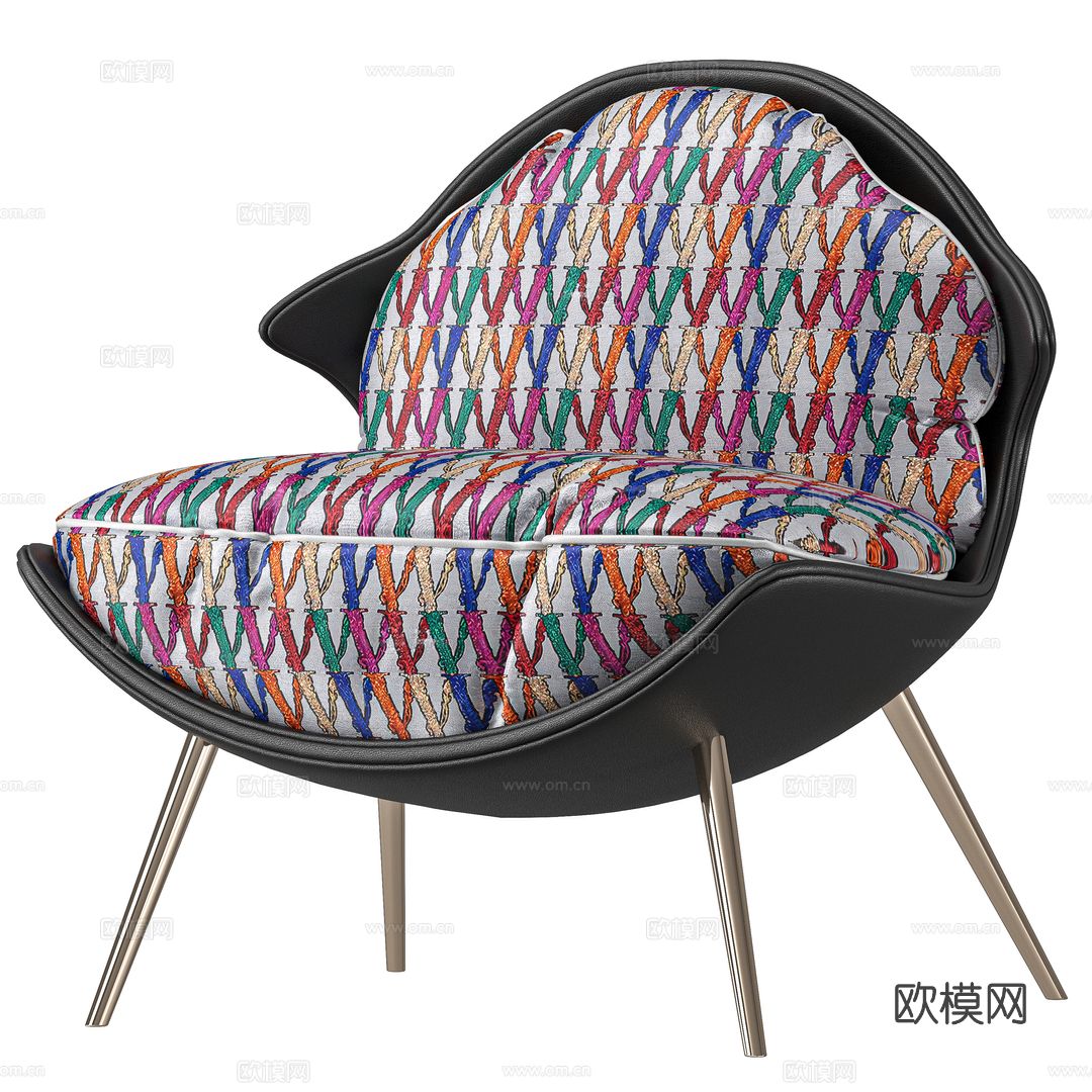 VERSACEA 花布椅子3d模型下载（渲染图4）