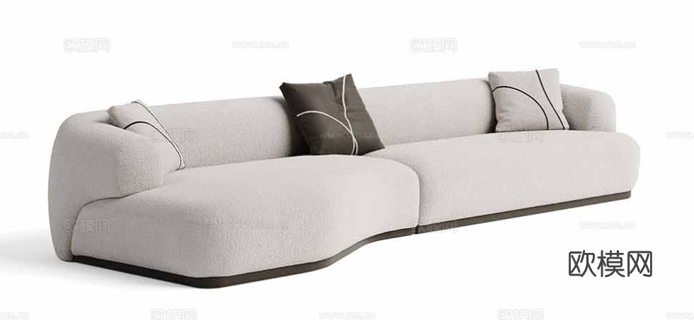 VF 意式双人沙发3d模型下载（渲染图2）