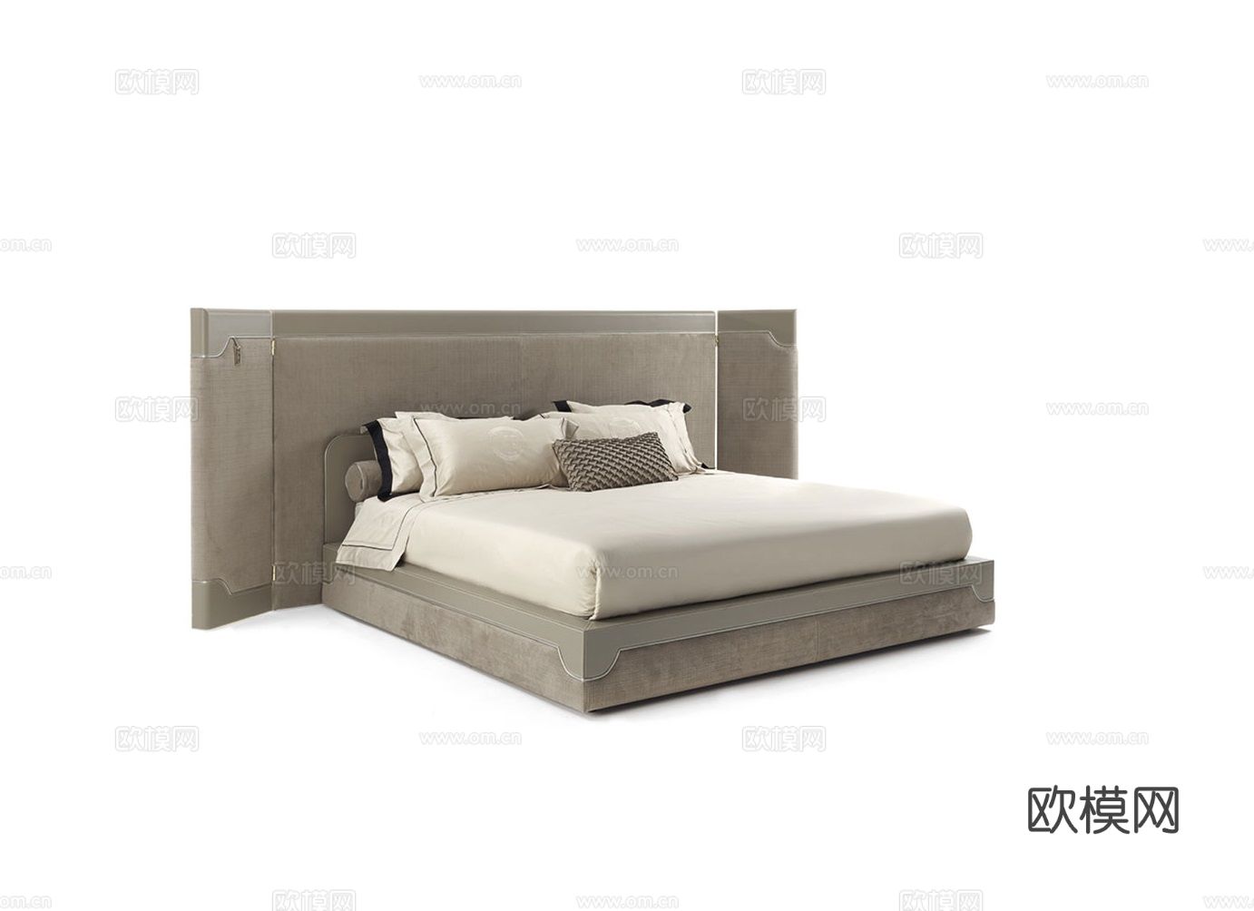 VF 意式双人床3d模型下载（渲染图1）