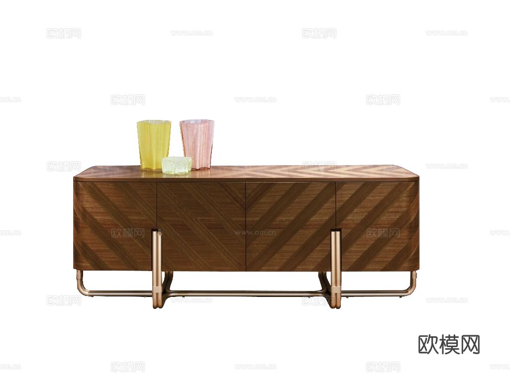 VERSACEA 电视柜3d模型下载（渲染图1）