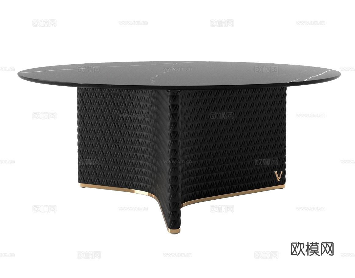VERSACEA 圆餐桌3d模型下载（渲染图1）
