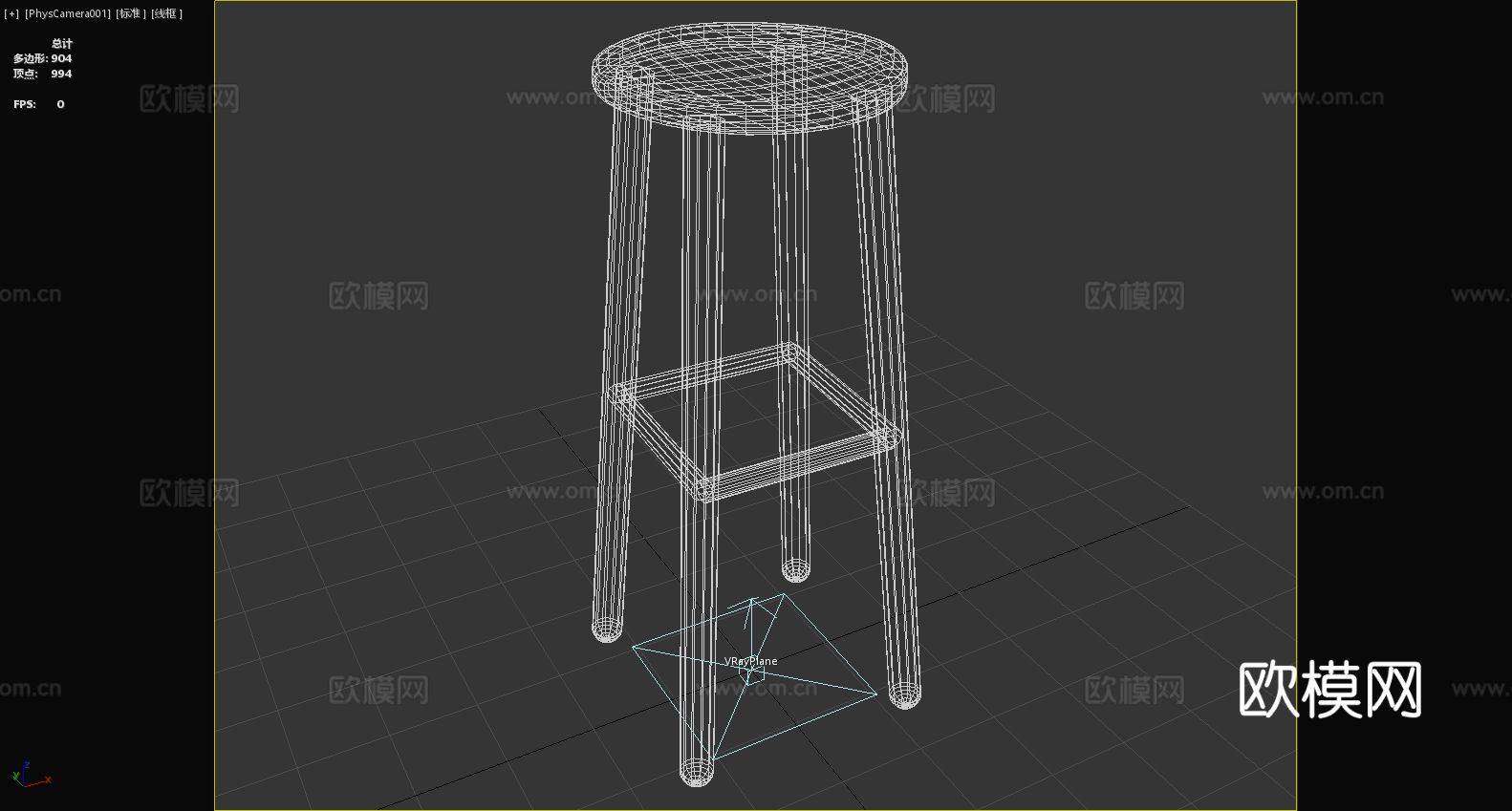 凳子 木凳 高凳 吧凳 圆凳3d模型