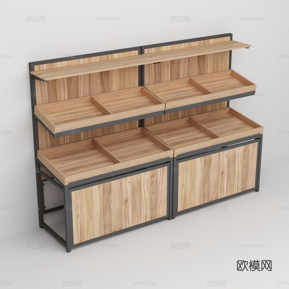 水果蔬菜三鲜店货架3d模型