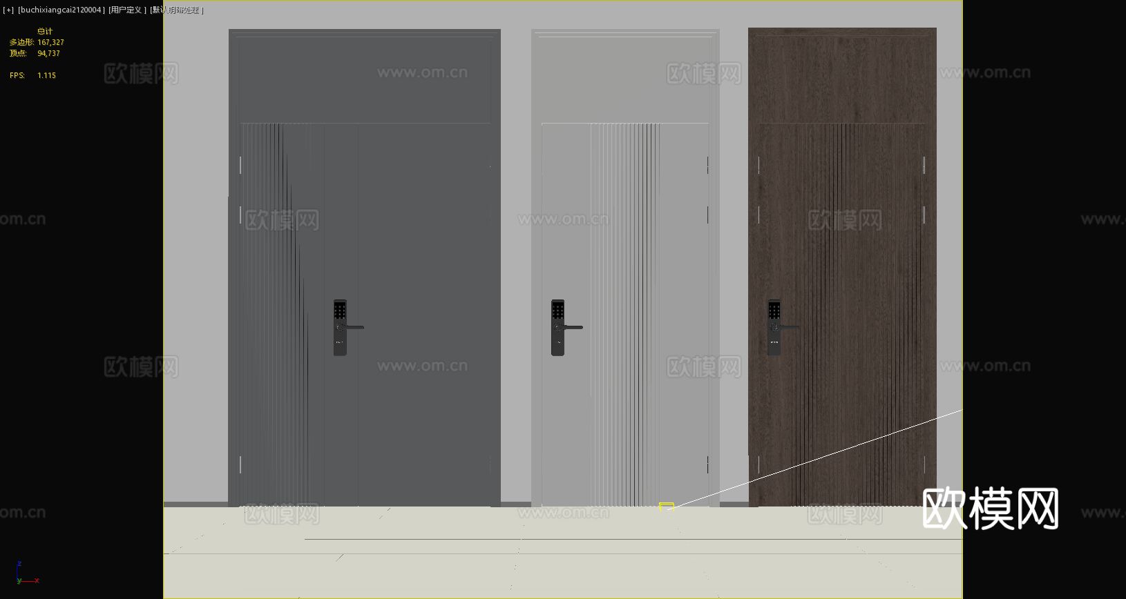 现代入户门 金属入户门 木质入户门 门 现代门 入户门3d模型