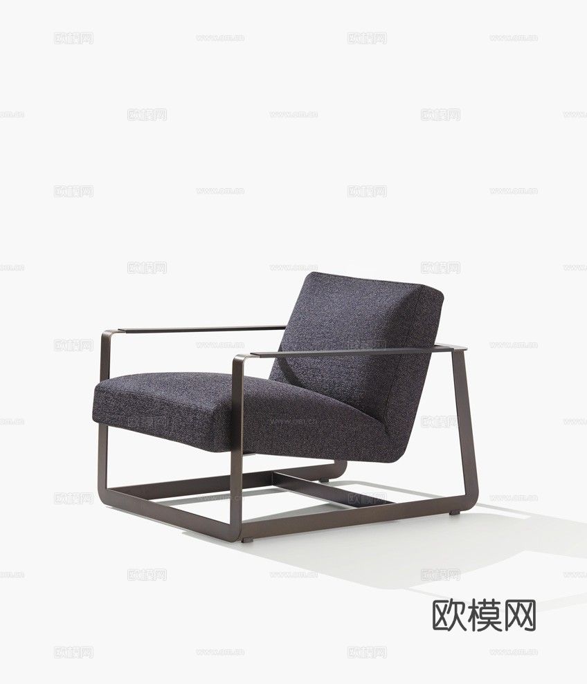 Poliform 扶手椅3d模型下载（渲染图1）