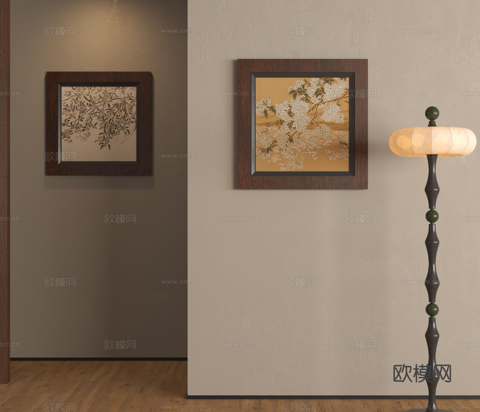 法式奶油风挂画3d模型