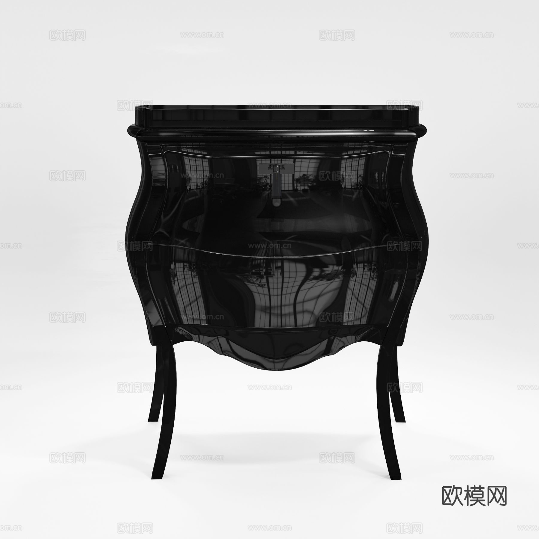 FENDI 简欧斗柜3d模型下载（渲染图3）