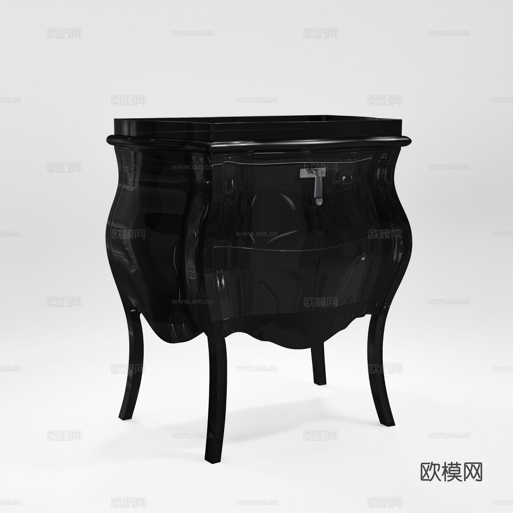 FENDI 简欧斗柜3d模型下载（渲染图2）