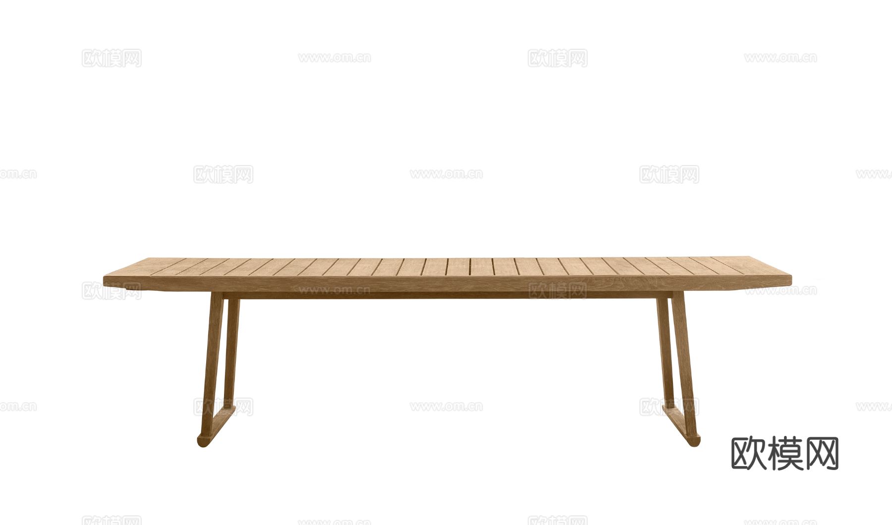 B&B 原木风餐桌3d模型下载