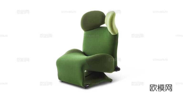 Cassina 懒人躺椅3d模型下载（渲染图1）