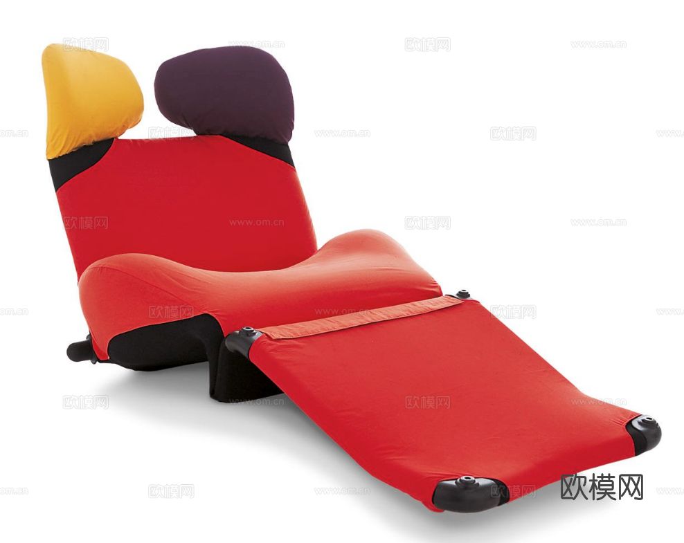 Cassina 懒人躺椅3d模型下载（渲染图2）