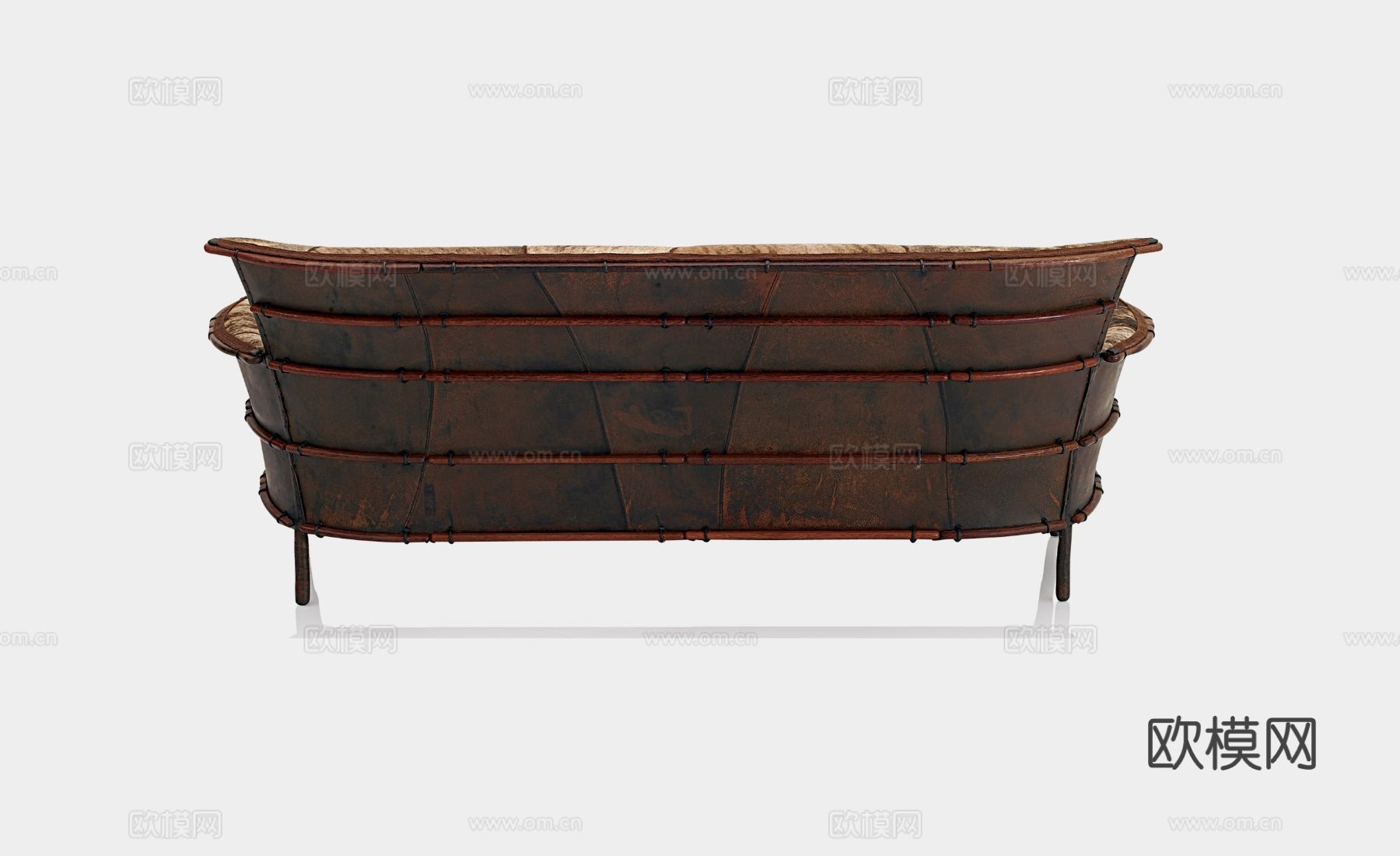 PACIFIC GREEN 中古风三人沙发3d模型下载（渲染图2）