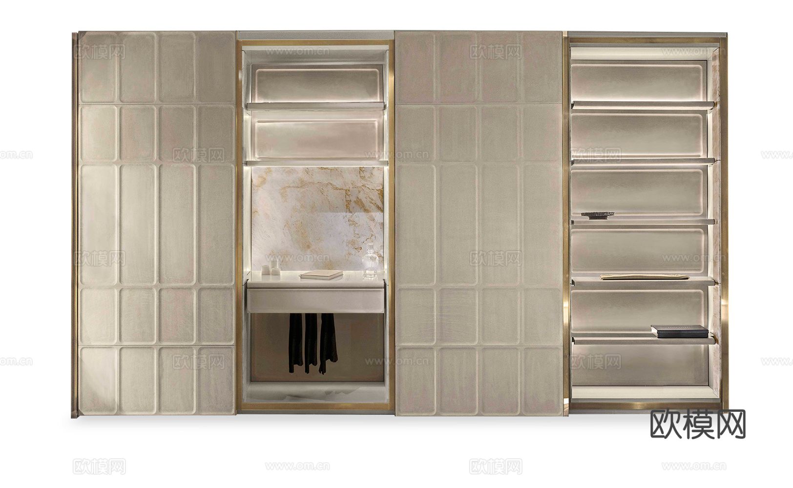 CORNELIO CAPPELLINI 意式衣柜3d模型下载（渲染图2）