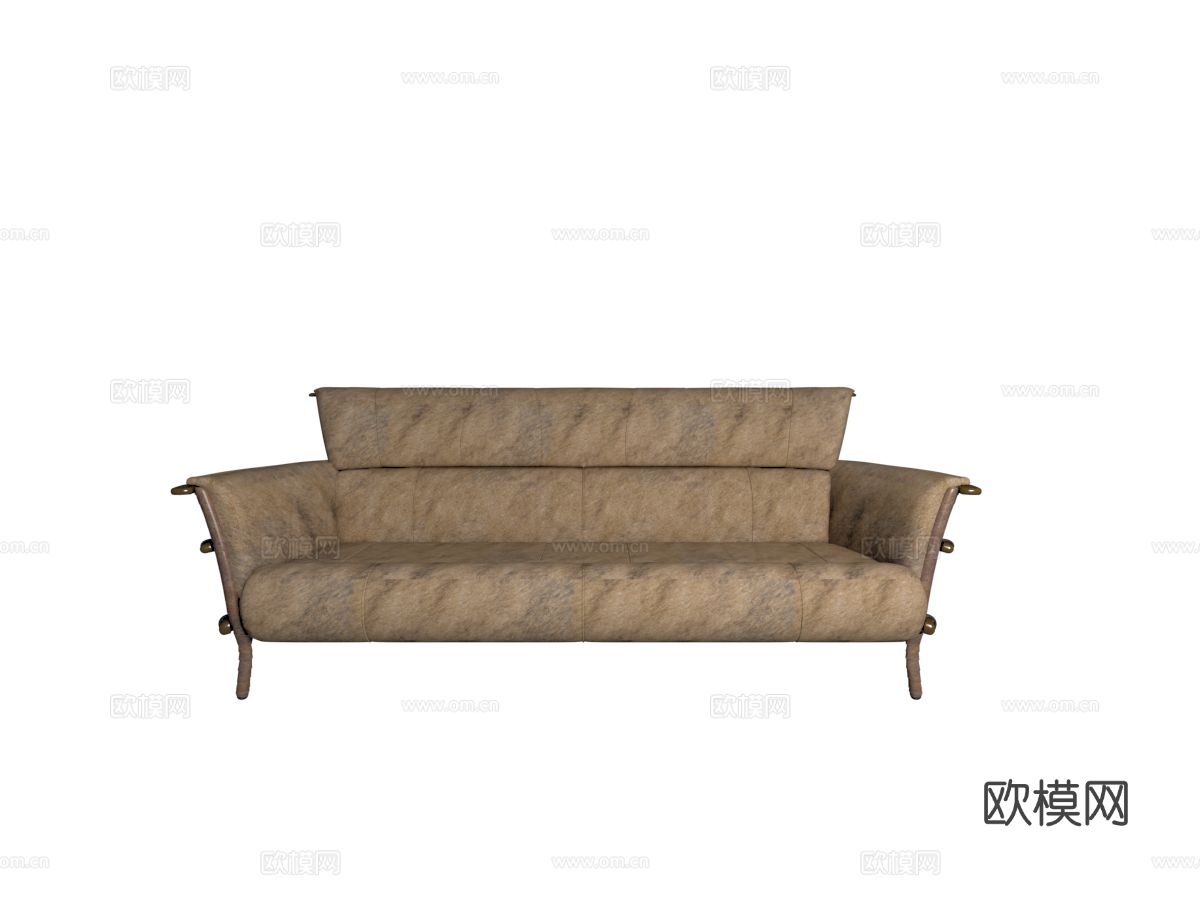 PACIFIC GREEN 中古风三人沙发3d模型下载（渲染图1）
