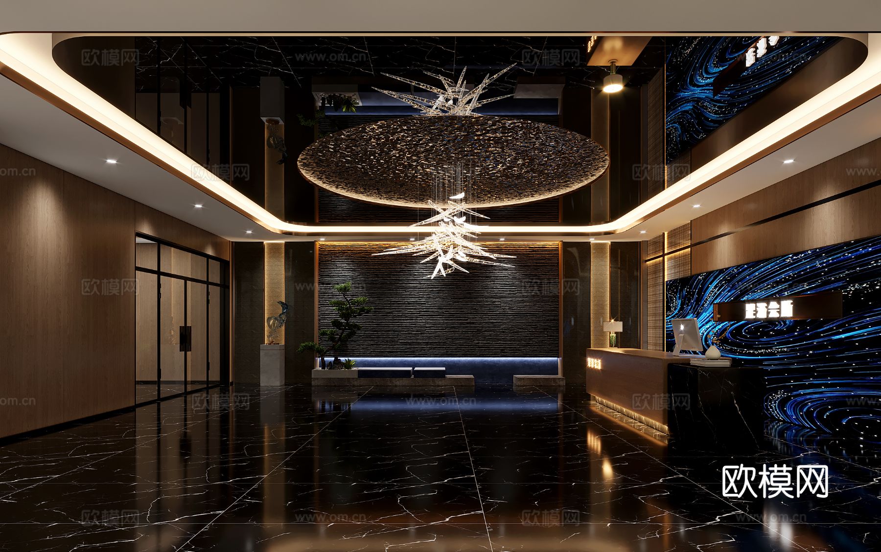 足浴店装修效果图下载（渲染图1）