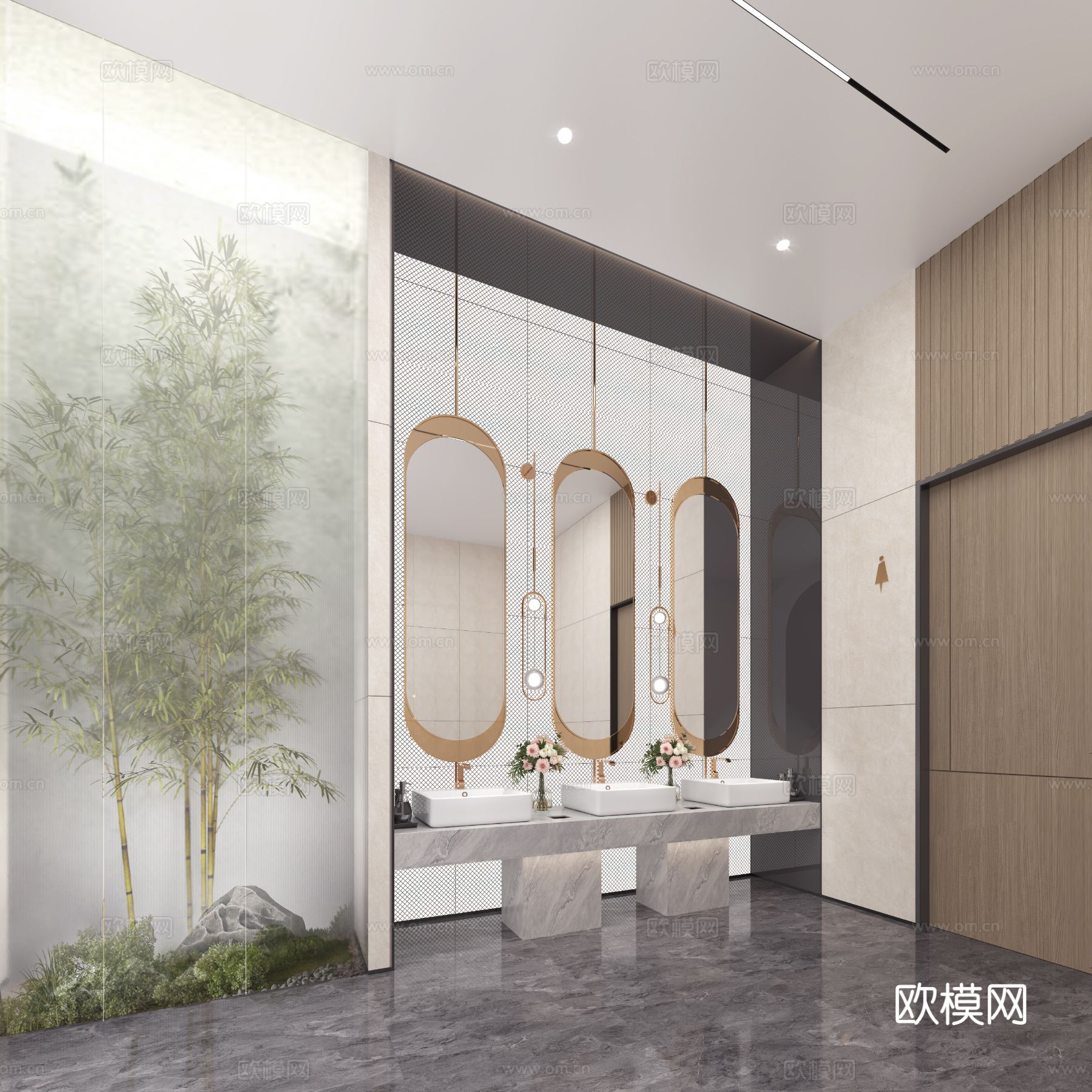 售楼处卫生间效果图下载（渲染图1）